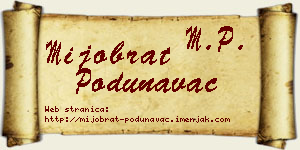 Mijobrat Podunavac vizit kartica